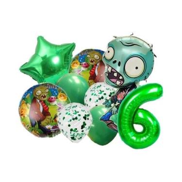 Imagem de Conjunto De Balões De Festa De Aniversário Infantil Plants Vs Zombies,