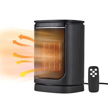 Imagem de Aquecedor Elétrico de Espaço com Ventilador Termostato Temperatura Pré-definida Oscilação Vento Amplia Proteção contra Q