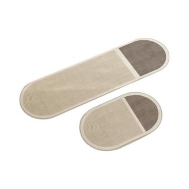 Imagem de Tapete De Cozinha E Banheiro Estilo Japonês Antiderrapante Absorvente 