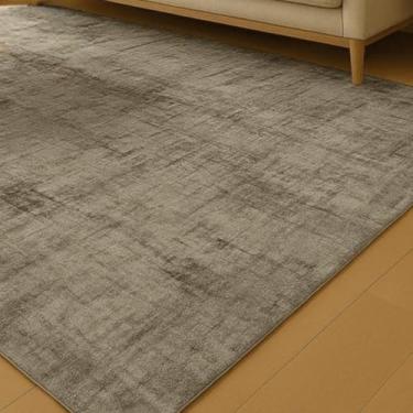 Imagem de Tapete Jacquard Boho Geométrico Antiderrapante para Sala Grande(Obra Arte Branco/Cinza,3.00x2.00)