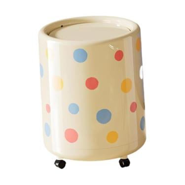 Imagem de Generic Lixeira com Rodas, Balde para Papel, Minimalista e Multifuncional, para Banheiro, Escritório, Cozinha e Casa, Colorida