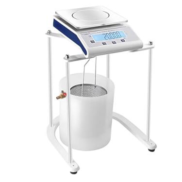 Imagem de Balança Hidrostática Eletrônica de Alta Precisão - Balança de Densidade Digital de 0,01g com Reservatório de Água para Laboratório, Concreto e Testes, Calibração Automática e Visor LCD