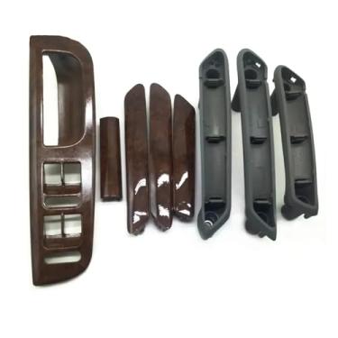 Imagem de 8 peças compatíveis com vw passat b5 maçaneta da porta interior maçaneta do apoio de braço para madeira cereja