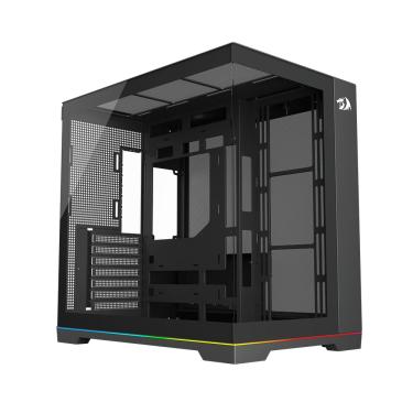 Imagem de Gabinete Gamer Redragon Scalpel Mid Tower ATX RGB Sem Fan Preto