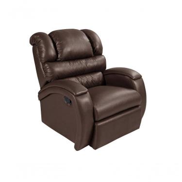 Imagem de Poltrona Cadeira Reclinável Imperial Zero Wall Massageadora Com Balanço E Giro Corano Império Estofados Marrom