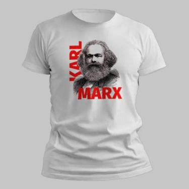 Imagem de Camisa Camista Unissex Karl Marx Socialismo 100 Algodão Confortavel St