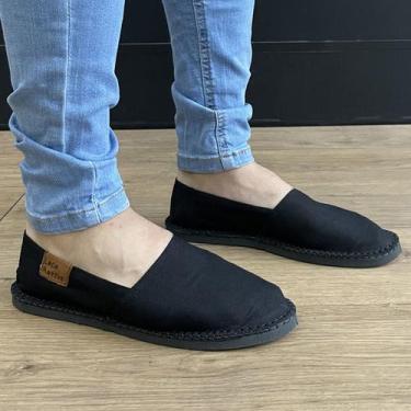 Imagem de Alpargatas Feminina Espadrille Em Lona Respirável Farmfun, Preto, 35