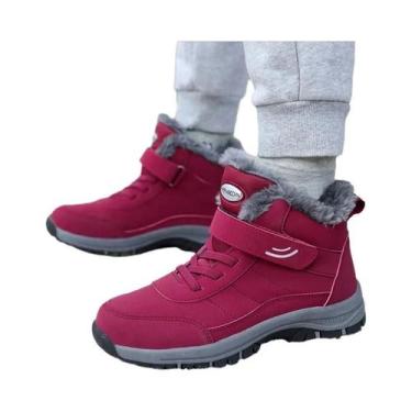 Imagem de Botas De Inverno Femininas Para Caminhada, Forradas Com Plush, Quentes