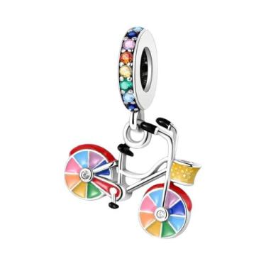 Imagem de Pingentes De Patins De Balé Rosa Femininos Em Prata 925 Para Pulseira,