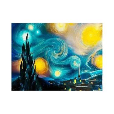 Imagem de Kit De Pintura Em Diamante 5D Noite Estrelada De Van Gogh, Bordado Em 