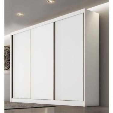 Imagem de Guarda Roupa Casal 3 Portas 4 Gavetas - Diamond-branco - Móveis Novo Horizonte