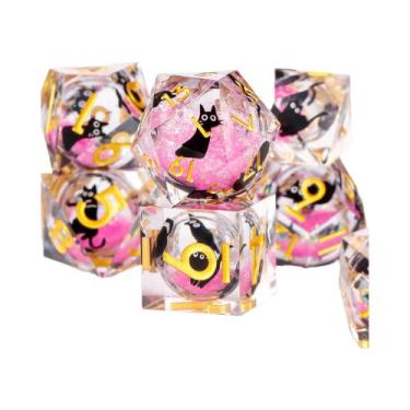 Imagem de Conjunto De Dados De Resina Dungeons And Dragons Com Bordas Afiadas Po