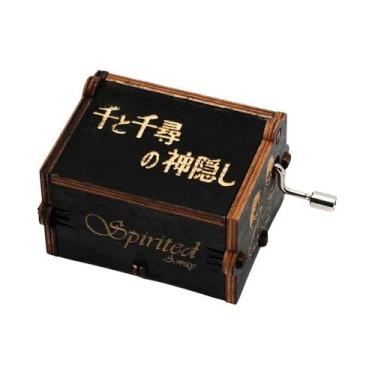 Imagem de Caixa De Música De Madeira Jurassic Park Com Manivela, Brinquedo De Aç