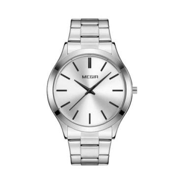 Imagem de Relógio Masculino Minimalista De Quartzo Em Aço Inoxidável Para Negóci