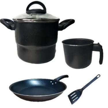 Imagem de Conjunto Cuscuzeiro + Frigideira N20 + Caneco N14 - Mandacaru & Varejo