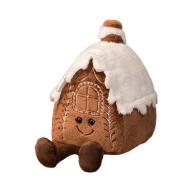 Imagem de Meias De Natal De Pelúcia Em Formato De Biscoito De Gengibre, Cabana D