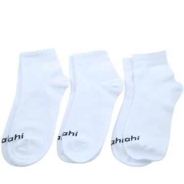Imagem de Kit Meia 3 Pares Unissex Cano Médio em Algodão Hoahi 004howm, Branco, 
