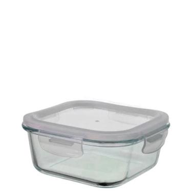 Imagem de Pote vidro borossilicato quadrado c/ tampa hermetica 520ml tuut
