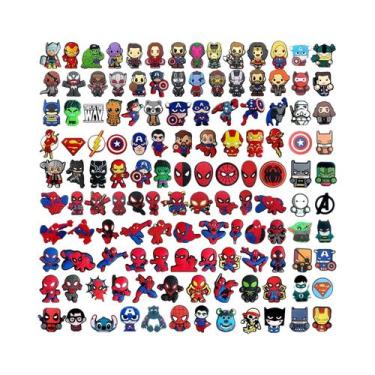 Imagem de Acessórios Para Sapatos Marvel Spider-Man Em PVC, Decorações DIY Para 