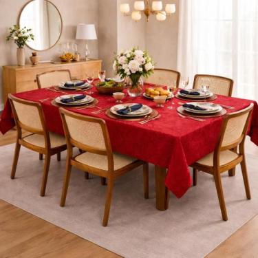Imagem de Toalha De Mesa 6 Lugares Retangular Nobre Jacquard 1,60x2,10m - raner,
