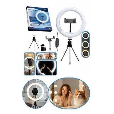 Imagem de 2x Ring Light 8" Led C/ Tripé P/ Celular - Luz Perfeita! - Congratulat