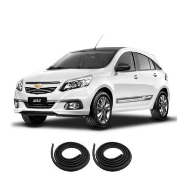 Imagem de Kit Borracha Vedação Das 2 Porta Dianteira Agile 2009 A 2014 - Sem Mar