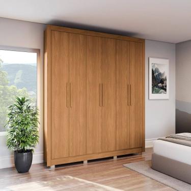 Imagem de Guarda Roupa Casal CB02M569 6 Portas e 2 Gavetas Com Pés Kappesberg