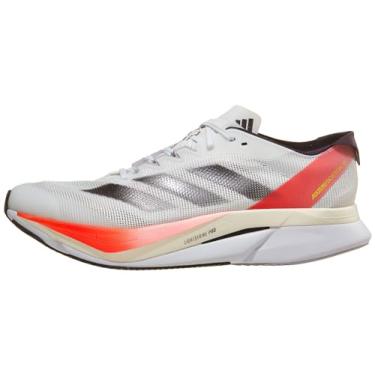 Imagem de adidas Tênis masculino Adizero Boston 12, Branco/Aurora Met./Vermelho solar, 45