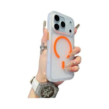 Imagem de Capa Transparente Fosca Com Bumper E Padrão Ondulado Para iPhone 17 16
