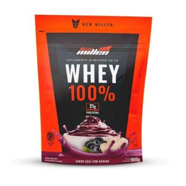 Imagem de Whey 100% Refil 900g Sabor Açai Com Banana - NEW MILLEN
