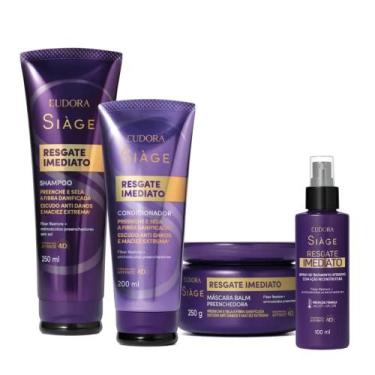 Imagem de Kit Eudora Siàge Resgate Imediato Shampoo Condicionador Máscara Finali