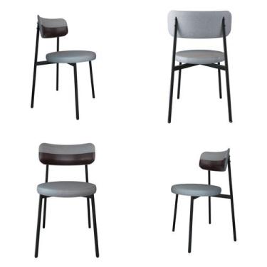 Imagem de Cadeira Kyta Fixa com 4 Pés 50 X 44,7 X 83,8 Cm com 4 Unidades - Metal
