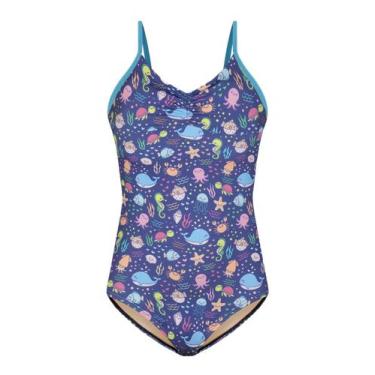 Imagem de Maiô Alcinhas Selene Beachwear 30108.001 Infantil Estampado UV 50+ Pol