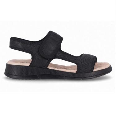 Imagem de Sandália Papete Esporão Piccadilly Wide Fit 571004 Feminina - Preto, P