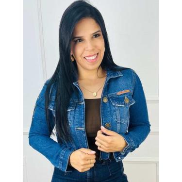 Imagem de Jaqueta Feminina Jeans Cropped Barra A Fio Revanche 1525001 - Revanche
