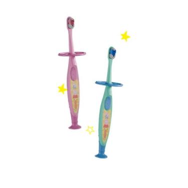 Imagem de Escova de Dente Extra Macia Peppa Pig c/ Stopper - DentalClean