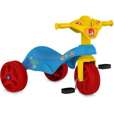 Imagem de Triciclo Tico Club com Assento Anatômico e Capacidade 19kg Azul Brinquedos Bandeirante