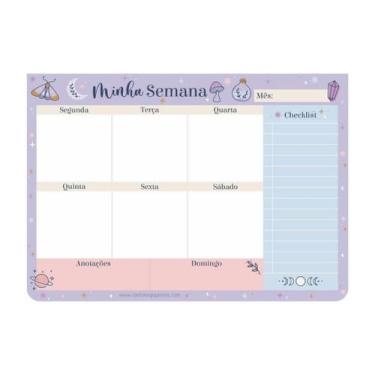 Imagem de Planner Semanal Cartões Gigantes Bloco Week Mística