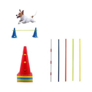 Imagem de Conjunto De Treinamento De Agilidade Para Cães, Barra De Salto, Equipa