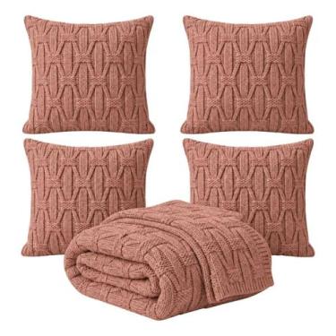Imagem de Kit 5 Peças Peseira King Size E 4 Capas Almofadas 45x45cm - Vernary, R