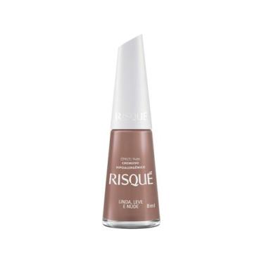 Imagem de Esmalte Risqué Cremoso Cor Linda, Leve e Nude com 8ml, Nude, 8ml