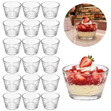 Imagem de 18 Bowl de Vidro Borboleta Resistente 100ml Transparente - Rojemac