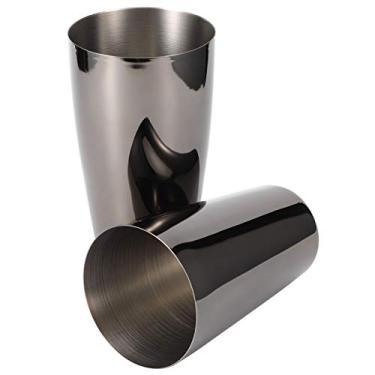 Imagem de Conjunto de coquetel Boston Shaker de aço inoxidável, não tóxico, antiferrugem, inodoro, para coquetéis de bar (arma preta 800/600ml)