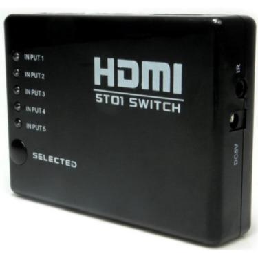 Imagem de Mini hub Switch hdmi 5 Portas Full HD 1080p + Controle Remoto KP-3460 - Knup
