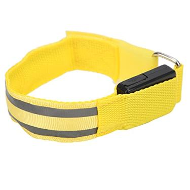 Imagem de Braçadeira reflexiva, equipamento de corrida de segurança, pulseira de LED para caminhada para fazer correr para a escuridão(amarelo)