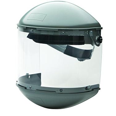 Imagem de Fibre-Metal Da Honeywell FM500DCCL Visor transparente Noryl Chin Guard tamanho coroa dupla catraca sistema de proteção facial de alto desempenho