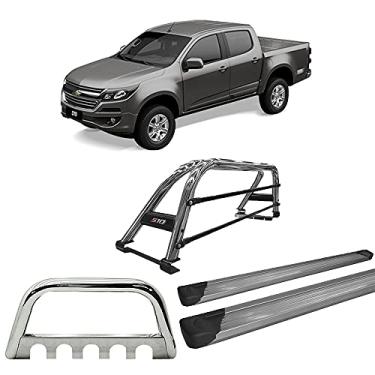 Imagem de Kit Quebra Mato +Estribo +Santo Anto Duplo S10 12/20 Cromado