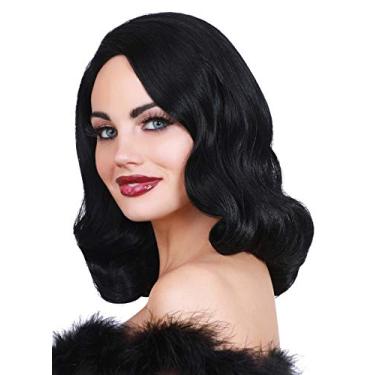 Imagem de Dreamgirl Peruca feminina Hollywood Glamour, Preto, Adjustable