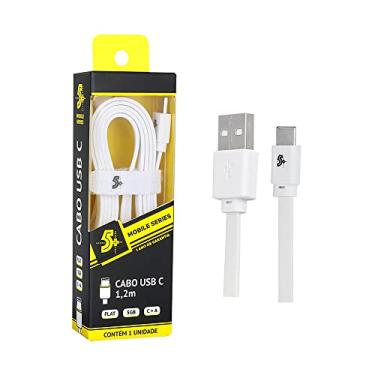 Imagem de 5+ 018-0052 Cabo Tipo C Mobile x USB A Macho 5GB, Branco, 1.2 cm