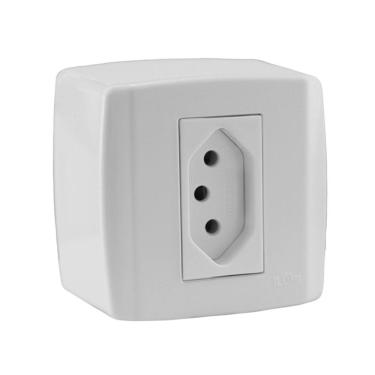 Imagem de Tomada Box Sobrepor Branco 2P + T 10A 250V